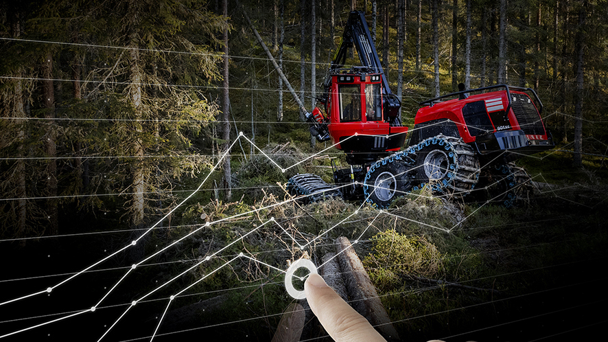 Машины Komatsu Forest теперь передают данные через спутник