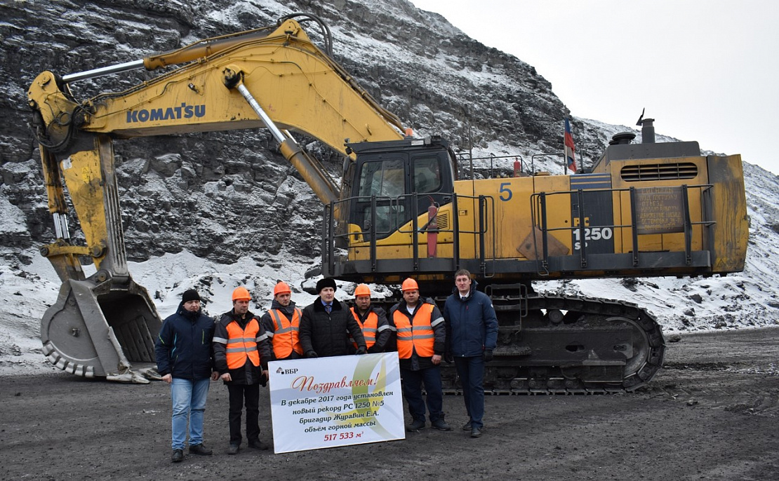 Мировой рекорд на экскаваторе Komatsu