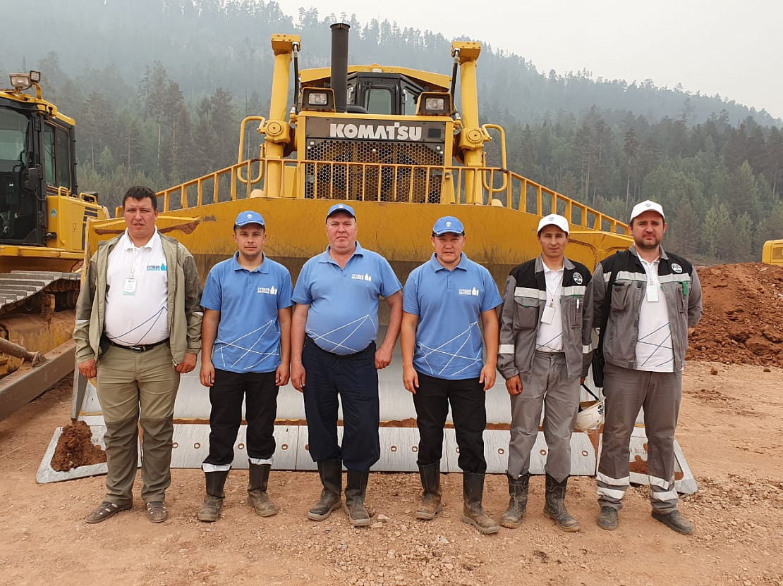 Техника Komatsu на конкурсе профмастерства компании ИНК
